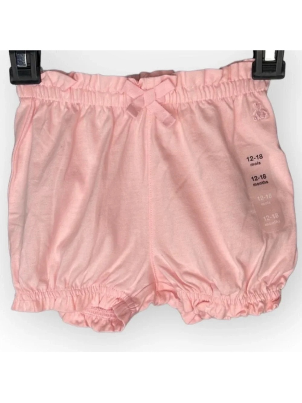 GAP NWT 12-18m Girls Pink Bubble Shorts Bloomers Elastic Waist/Leg Logo